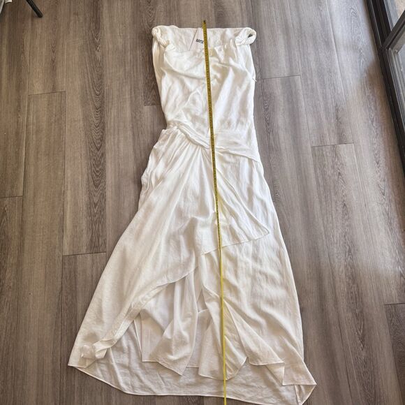 NWT BAYSE Brand Octavia White Maxi Dress Greek Goddess Sleeveless Sz M $140 - Picture 8 of 13